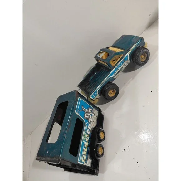 Nylint Pressed Steel Metal Plastic Quarter Horse Champion Pickup Truck & Trailer - Picture 3 of 9